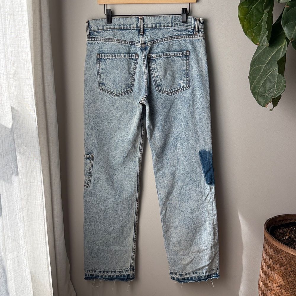 Revice Denim Manhattan / Greenwich Village Patchwork Raw Hem Acid Wash Y2K Jeans - Picture 8 of 9